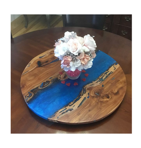 Best Design Wood & Resin <b>Lazy</b> <b>Susan</b> Custom Design <b>Lazy</b> <b>Susan</b> Resin Tray Round Best Round Shape and at Best Price - Product Image 1