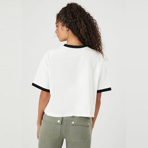 Camisetas de mujer informales transpirables personalizadas holgadas de talla grande ajustadas regulares de Venta caliente lisas a la moda nuevo OEM - Product Image 5