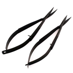 Tijeras Micro Puntiagudas de acero inoxidable para recortar cejas, tijera artesanal, suave, afilada, Color Plasma negro para cejas de precisión - Product Image 1