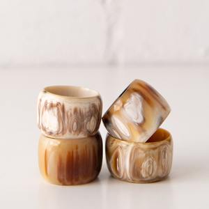 Vente en gros de ronds de serviette bling de qualité supérieure ensemble de supports d'anneaux en corne pour serviettes de table à manger décoration de table de luxe - Product Image 1