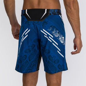 Short de combat MMA de qualité supérieure Bjj Training Mma Men Fight Night Short de combat pour hommes Long Fit Blue/USA - Product Image 4