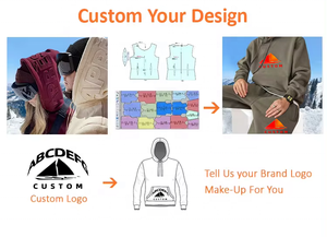 Sweat-shirts à capuche et pantalons de jogging surdimensionnés à épaules tombantes, déchirés, en denim délavé à l'acide, avec fermeture éclair et broderie, pour l'automne, en gros - Product Image 6