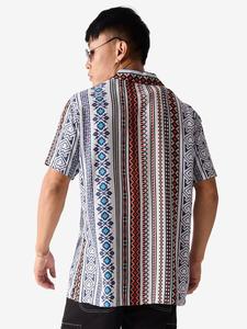 Trendy Elegant Men's Cotton <b>Shirt</b> Cuban Collar <b>Half</b> <b>Sleeve</b> Breathable Comfortable for Summer Season 100% Cotton Fabric Printed - Product Image 3