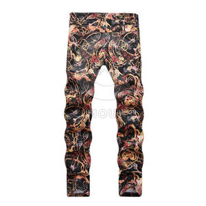 Pantalones Vaqueros Estampados para Hombre, Vaqueros Modernos, Ropa de Calle, Moda Casual, Uso Diario, Estilo Moderno, Atuendo Elegante - Product Image 3