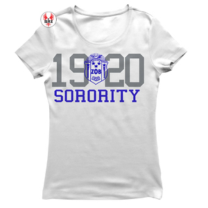 เสื้อยืดสำหรับผู้ชายเสื้อลาย Zeta phi Beta มีตัวอักษรกรีกปักโลโก้ตามสั่ง - Product Image 3