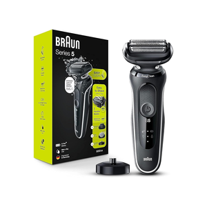 Afeitadora Eléctrica Braun para Hombre, Afeitadora de Lámina Resistente al Agua, Serie 5 5050cs, Afeitado en Seco y Húmedo, Recargable, Base de Carga Incluida - Product Image 1
