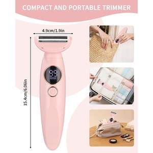 Rasoir Électrique Rechargeable USB 5-en-1 pour Femme Rose, Tondeuse Bikini Intime, Rasoir Rotatif Humide/Sec, Lames Remplaçables Lavables - Product Image 5