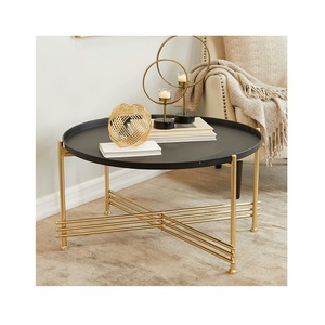 Luxury Design Great Quality <b>Coffee</b> Table with Different Colour Size Set 2 Table Wit Iron Black Powder Coted <b>Stand</b> <b>Coffee</b> Table - Product Image 3