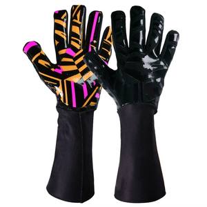 FOOTBALL PROFESSIONAL GOALKEEPER GLOVES HIGH QUALITY SPORTING GOODS ADULT MEN BLACK LEATHER <b>LATEX</b> <b>RED</b> WHITE BLUE LOGO FINGER PCS - Product Image 6