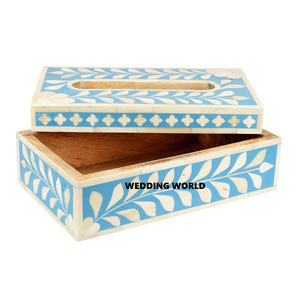 Boîte à mouchoirs en bois forme Rectangle classique Unique élégant fait à la main Table la plus vendue décorative nouvelle boîte à mouchoirs en bois en gros - Product Image 2