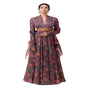 ชุดเดรส Anarkali สำหรับใส่ไปงานปาร์ตี้,ชุดเดรสสำหรับนักออกแบบชุดเดรสอินเดียแบบดั้งเดิมปี2020 - Product Image 1