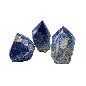 Base de corte de punto de sodalita natural de alta calidad Punto de cristal Curación Belleza natural Es un maestro de decoración perfecto para el hogar o la oficina - Product Image 2