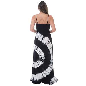 Summer Vibes Rayon Tie-Dye Women's Wear Long Backless Dress Designing Tie Dye Work Maxi Dress Sleeveless Beach Wear Long Dress - Product Image 3