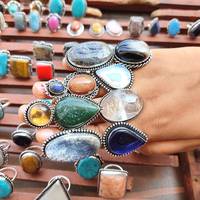 925 Sterling Silver Plaqué Multi Couleur Forme Baho Designer Lunette Réglage À La Main En Gros De Mode En Vrac Lot Fabrication