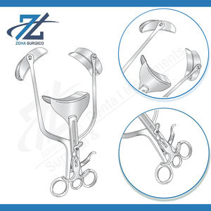 Écarteur Miles manuel en acier inoxydable complet 2 lames centrales 1x90mm de large X 50mm de profondeur 1x90mm de large X 75mm de profondeur 2 paires latérales - Product Image 3