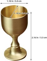 Calice de Communion Élégant et Moderne en Laiton Doré, Fait Main, Écologique, 1000 ml, pour Cérémonies Spirituelles et Repas Personnalisés