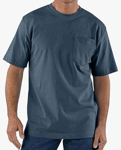T-shirt décontracté pour homme, coupe ample, 100% coton, poids lourd, séchage rapide, respirant, manches courtes, tissu tricoté - Product Image 5