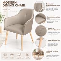 Fauteuil lounge moderne rembourré avec pieds en bois massif pour bureau, réception, hall, café, sièges commerciaux