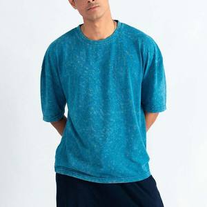 เสื้อยืดสำหรับผู้ชายซักด้วยกรดแบบใหม่เสื้อ100% ลำลองคุณภาพสูงสำหรับผู้ชายเสื้อยืดซักกรดคอกลมแบบใหม่ - Product Image 6