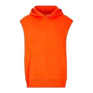 Nouveau sweat à capuche sans manches personnalisé avec logo brodé, imprimé, fermeture éclair intégrale, sans manches, pour hommes - Product Image 5