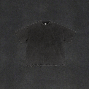 Distressed <b>Acid</b> Washed Solid Woven Men's T-Shirt DTG Heavyweight Oversized <b>Drop</b> Shoulder 100% Cotton Eco-Friendly Breathable - Product Image 2