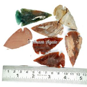 Mélange naturel de pointes de flèches en agate 3 pouces pour la fabrication de bijoux, fait à la main, outils de guérison Chakra mixtes, fournisseur en gros, utilisation métaphysique - Product Image 4