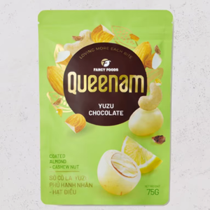 Premium 75G Factory Chocolate Dragee OEM Yuzu recubierto de almendra anacardo Queenam caramelo sólido - Product Image 1