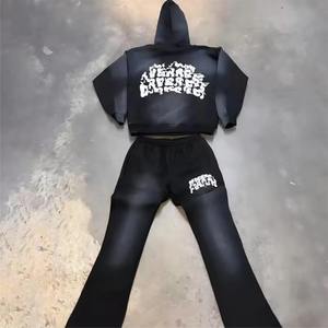 Marque privée personnalisée OEM impression coton survêtement d'été hommes 100% coton de haute qualité pour hommes ensemble complet survêtement - Product Image 3