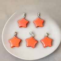 Pendentif étoile minimaliste fait main de haute qualité en améthyste et quartz rose, 20-25 mm, origine Inde, style Feng Shui, pierre de cristal