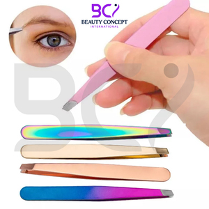 Pinzas de Acero Inoxidable para Cejas, Herramienta de Punta Inclinada de Precisión para Depilación y Aseo Preciso para Mujeres y Hombres - Product Image 3