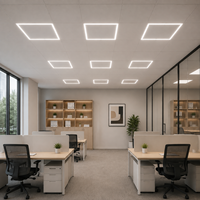 Éclairage LED encastré en T 2x4FT 60W avec driver séparé, plus flexible pour l'installation, CCT et puissance réglables, garantie 5 ans
