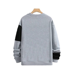 High Quality <b>Men</b> <b>Pullover</b> Sweatshirt 100% Cotton Lined Solid Breathable Eco-Friendly Customizable 220g Sweatshirt 2026 - Product Image 4