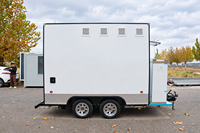 Chariot de vente de crème glacée - Cuisine mobile en acier inoxydable - Bar de concession