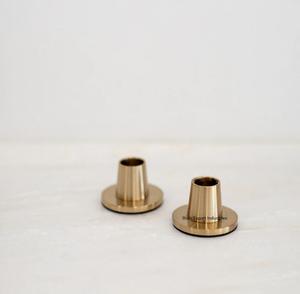 Bougeoir Tapper en aluminium plaqué or Bougeoir de luxe pour mariage et maison Décoration de table 22 mm - Product Image 1