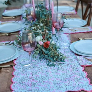 Verde Rosa Taffy Pickle Floral bloque de mano impreso tela de algodón puro por yarda ropa de mujer vestidos cortinas cubierta de niños - Product Image 3