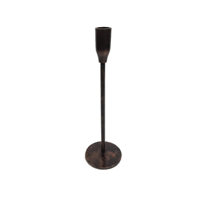 Bougeoir conique noir de luxe au design moderne, fait à la main, décoration de table en métal pour la maison et les fêtes d'hôtel - Product Image 4
