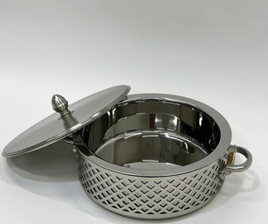 Casserole Moderne Spéciale Ramadan en Acier Inoxydable Émaillé Argenté, Prête pour Gaz et Induction, Durable et Antirouille - Product Image 3