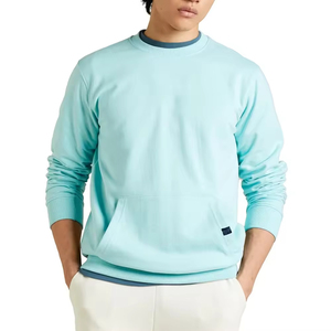 Tendance à la mode ample de haute qualité sweats lourds hommes 100% coton basiques col rond sweats surdimensionnés sweats à capuche - Product Image 1