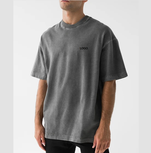 Camisetas Vintage de Algodón Pesado 100% con Impresión Personalizada, Camisetas Lisas con Lavado Ácido al por Mayor, Camisetas para Hombre - Product Image 1