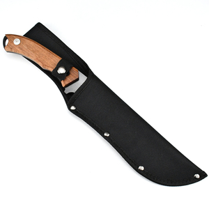 Venta al por mayor personalizado de alta calidad OEM ODM servicio Damasco cuchillo al aire libre Camping caza portátil supervivencia cuchillo mango de madera - Product Image 3