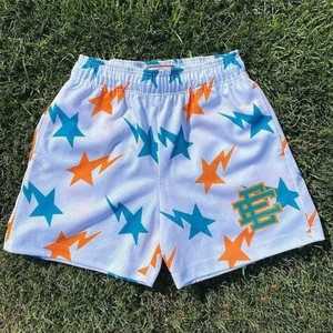 <b>Mesh</b> Fitness <b>Shorts</b> Two Deep Side Hem Pockets Basic <b>Men</b> <b>Mesh</b> <b>Shorts</b> Cropped Fit Custom Design Sublimation and Embroidered - Product Image 2