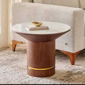 Mesa de cóctel de estilo minimalista nórdico moderno, mesa de centro de madera de alta calidad para sala de estar, diseño Art Deco para Diwali - Product Image 1