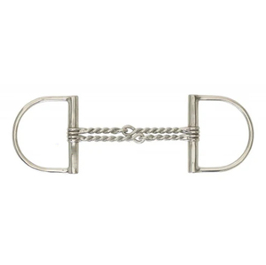 Embouchure vétérinaire lisse avec anneau en D, mors à double torsion en fil métallique pour l'entraînement et le contrôle des chevaux - Product Image 2