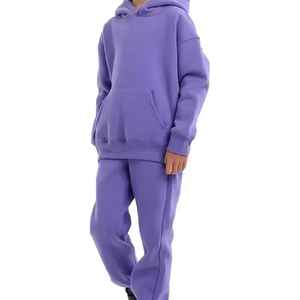 2025 Conjunto de sudadera con capucha y Jogger de dos piezas Chándales para hombre Logotipo personalizado French Terry Oversized Pullover Hoodies Hombres Sudaderas - Product Image 5