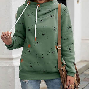 Sudaderas con Capucha para Mujer, Color Sólido, Invierno, Antipilling, Transpirables, Resistentes al Viento, Ecológicas, de Poliéster/Algodón, de Fábrica - Product Image 5