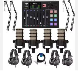 RODECaster Pro Console de production de podcasts intégrée W-ACC KIT Meilleurs microphones pour une qualité audio améliorée - Product Image 1