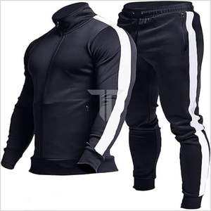 Survêtements unisexes pour hommes, décontractés, athlétiques, de course à pied, écologiques, 100% coton, imprimés, avec cordon de serrage, ensembles de jogging 2 pièces, poches - Product Image 4