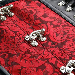 Design Steel Bones Print Satin Breathable Eco-Friendly Embroidery Customized <b>Corsets</b> Bustiers for Women <b>Underbust</b> Solid Color - Product Image 6