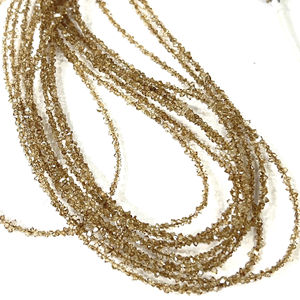 Cuentas de Cuarzo Herkimer de Color Marrón Claro Natural de Calidad AAA, Recubiertas, Tamaño 2-3 mm - Product Image 1