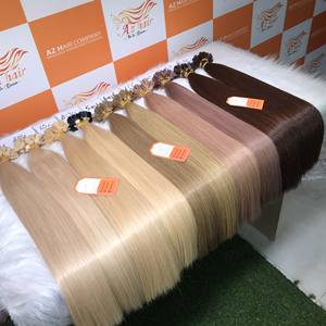 Vente Flash de haute qualité 100% Remy Extensions de cheveux humains kératine droite naturelle pointe plate longue longueur - Product Image 3